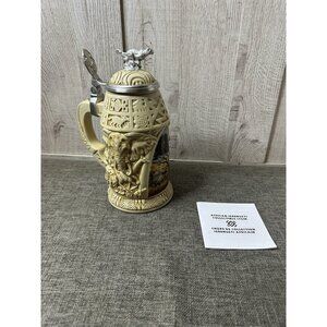 Tom O' Brien Ceramarte Brazil Avon African Serengeti Beer Stein Handcrafted 2005